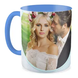 FOTO Kubek niebieski 330ml ŚLUBNY